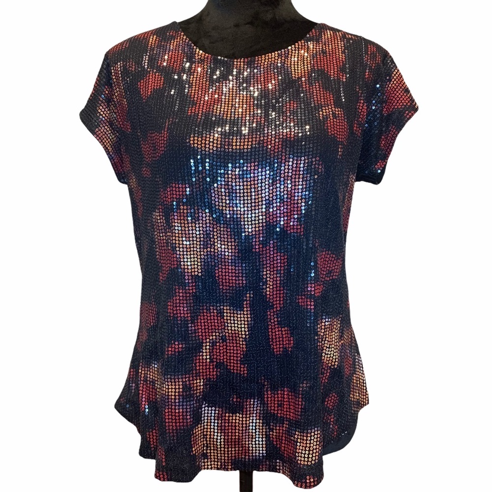 NWT Crosby Sequin Front Blouse